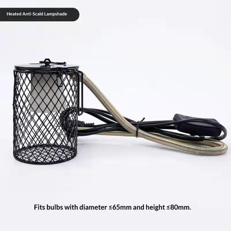 Heat Lamp Cover for Reptiles Ensuring Even Heat Dispersion and Enhancing Protections in Enclosures Bird Cage Accessory