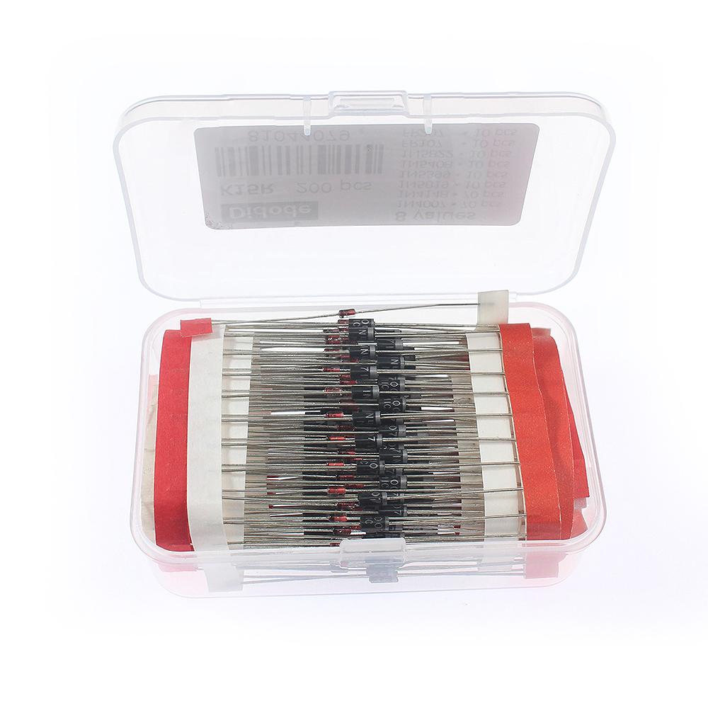 100-350PCS Rectifier Diode Schottky Diode Kit 1N4007 1N4148 1N5408 1N5819 1N5822 1N4001 1N4004 1N5404 FR107 FR207 Fast Switching