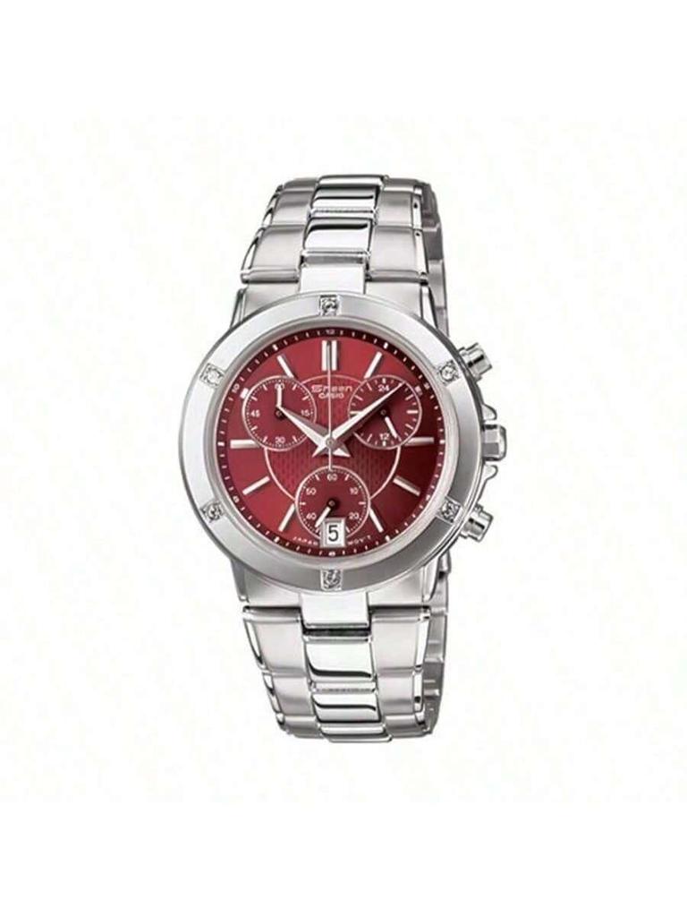 Casio - Stainless Steel Strap, Red Dial, Women's Quartz Watch SHN-5005D-4ADS