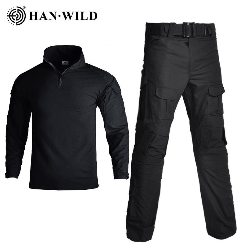 

Hanye Camouflage Suit G2 Frog Suit As Training Suit Men s Long Sleeved Combat Suit Frog Suit Pants Tactical Suit Frogman Suit Can Be Worn 40 чорний