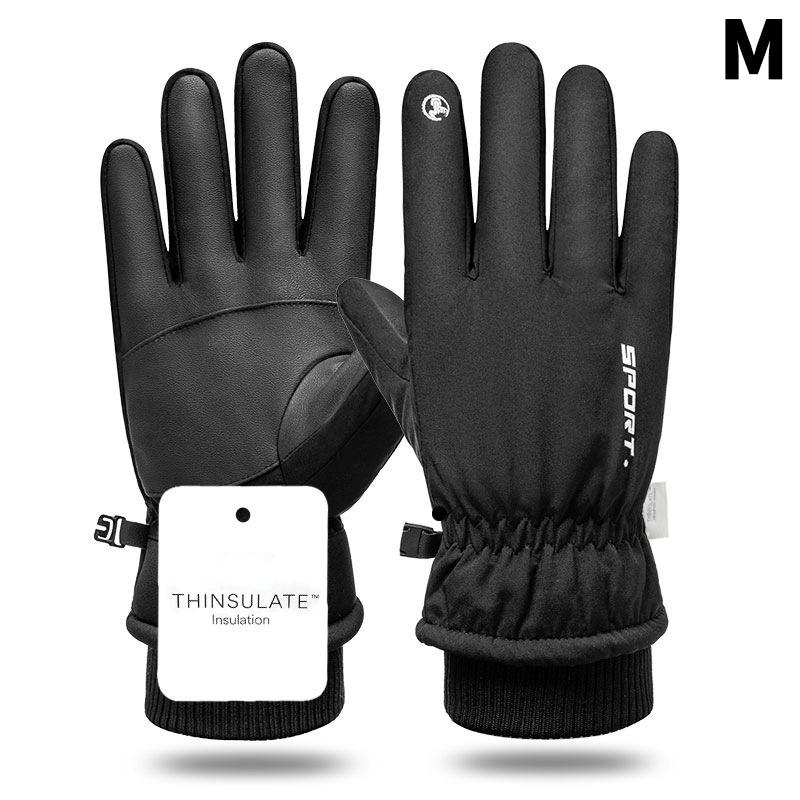 All-Weather Touchscreen Gloves for Men Waterproof Winter Gloves for Running, Cycling, Motorcycle&Daily Commute Warm Fleece Lined