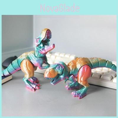 Dinosaur Figurine Collectible Art Toy With Multicolor Adjustable Joints For Kids And Giftgiving