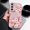 Pink Peach Blossom Case For Samsung Galaxy A17 A56 A16 A36 A26 A55 A54 A15 A34 5G S25 Edge S24 S23 Ultra S24 FE Soft Phone Cover