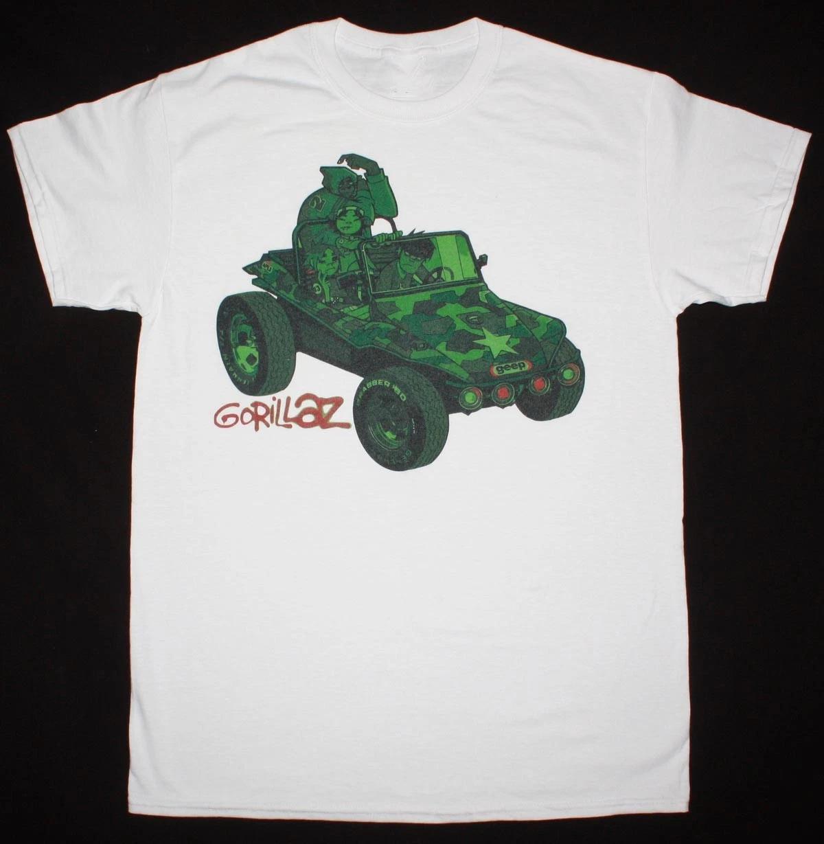 Men s and Women s T-shirts VTG GORILLAZ BAND GORILLAZ 2001 Cotton White S-5XL XXXXL