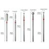 1/5Pcs Red Diamond Nail Drill Bit Milling Cutter for Manicure Electric Rotary Burr Cuticle Tools Accessories