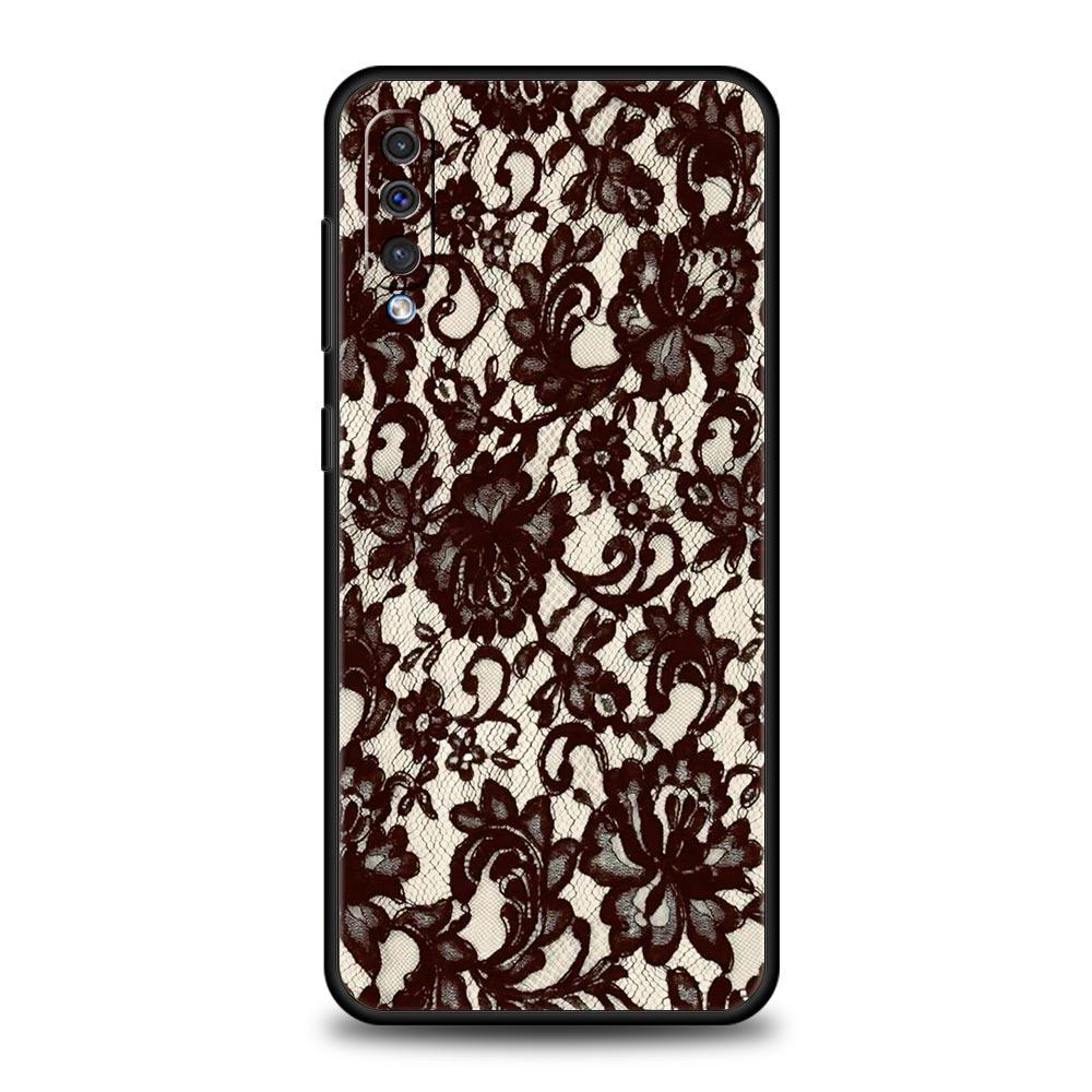 Lace Printed Phone Case For Samsung A26 A36 A56 A54 A52 A50 A70 A40 A20E A12 A14 A16 A22 A24 A42 A34 A32 5G A04s A06 5G Cover
