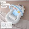 Newborns Soothing Crib with Slope Pad & Leg Rest and Toy Stand Rack for Comfort Nest Bed