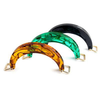 1PC U-Shaped DIY Bags Handles Bags Accessories Amber Gradient With Buckle Wear-Resistant Replacement Resin Handle