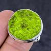 Moldavite Quartz Gemstone 925 Sterling Silver Jewelry Ring Size 8