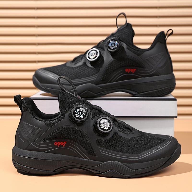 New table tennis shoes rotating buckle badminton shoes men's and women's outdoor sports running shoes tennis training shoes carbon sole