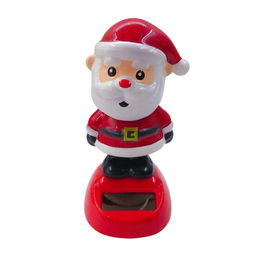Car Ornament Creative Solar Swing Doll Shaking Santa Claus Gift Cartoon Christmas Gifts Car Decoration for Children