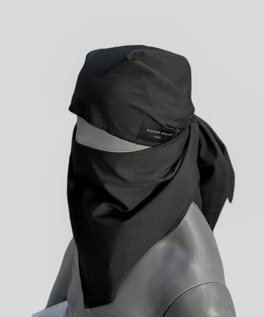 BLESSED BULLET Label Multi-Wide Shemagh Scarf_Black/Grey/Military/Plum Check