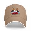 Racing Car and Rocket Design Baseball Cap Black Mesh Adjustable Hat for Unisex and Women Streetwear Fashion Accessory