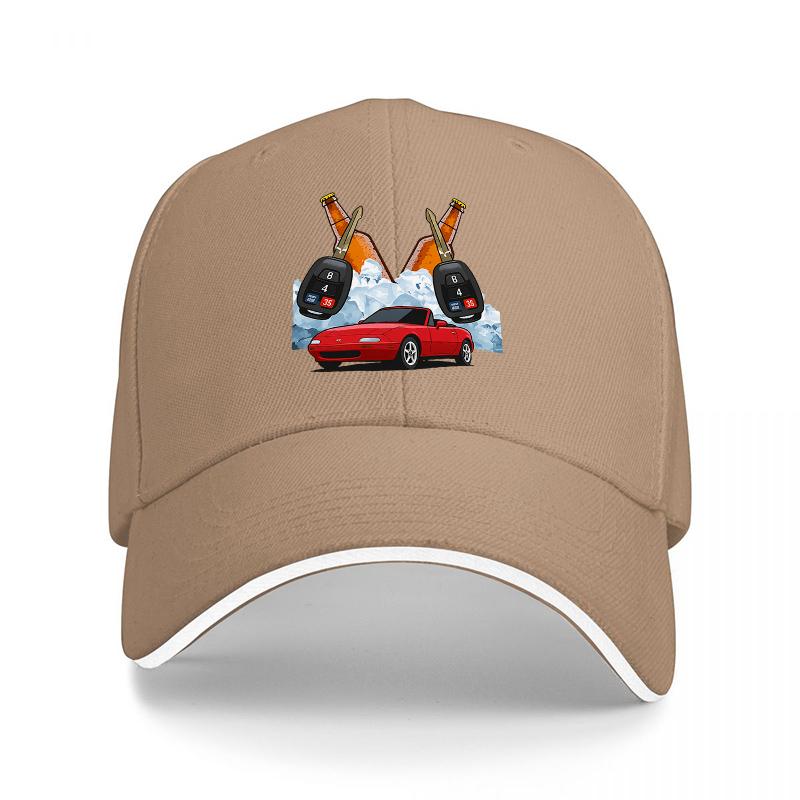 Racing Car and Rocket Design Baseball Cap Black Mesh Adjustable Hat for Unisex and Women Streetwear Fashion Accessory