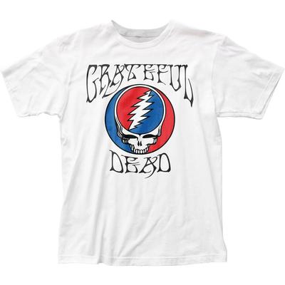 100% Baumwolle TOPS UNISEX T-SHIRTS HERREN DAMEN Greatful Dead Logo Steal Your Face Herren T-Shirt Rock Klassische Band T-Shirt Neu Weiß