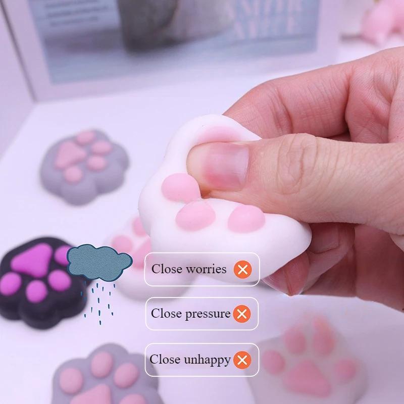 1 Stück Kinder Mini Katzenpfote Squishy Fidget Spielzeug Weiche Niedliche Katzenpfote Langsamer Rückprall Kneten Dekompression Spielzeug Für Kinder Weihnachtsgeschenke