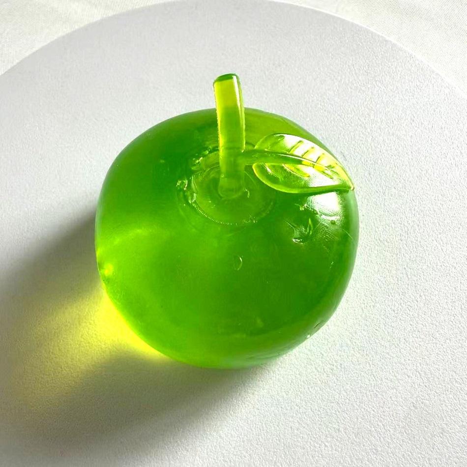 Pink & Green Apple Squishy Stress Ball Soft Fidget Sensory Toy for ADHD Autism Slow Rebound Squeeze Toy for Adults