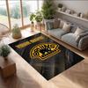 Boston Bruins Křišťálový sametový koberec, Personalizovaná podložka na podlahu s vlastním textem, Protiskluzová, pro domácí dekoraci, Dárek