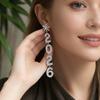 Rhinestone Happy New Year Earrings Jewelry Crystal Party Earrings Pendant 2026 Stud Earrings  Girls