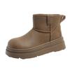 Thick-soled Heightening Warm Wool Snow Boots for Women's Autumn and Winter New Models, Piled and Thickened Cotton Shoes, Thickened and Trendy