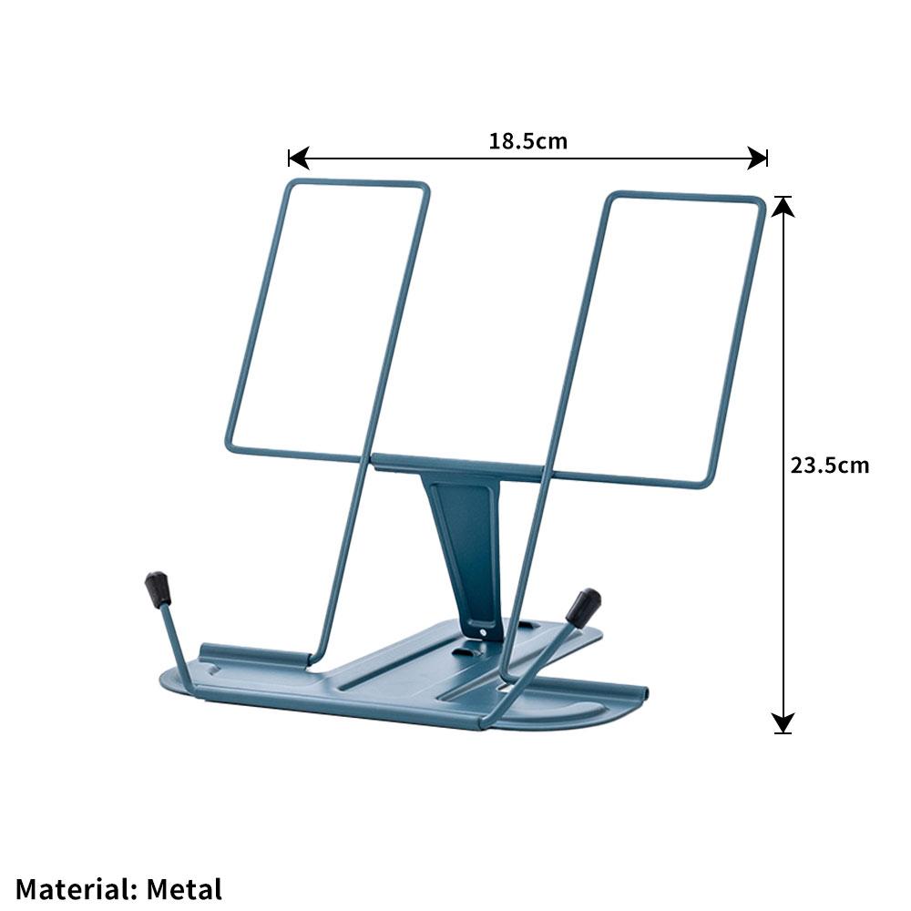 Adjustable Desk Book Stand Cookbook Holder Portable Bookrest Non-Slip Page Clips for Thick Book Cookbook Textbook Recipe