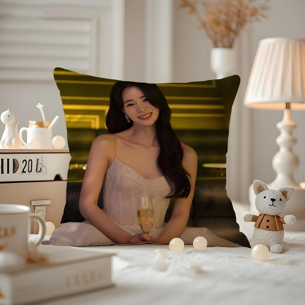 Lim Jiyeon Actress Cushion Cover Pattern Printed Pillowcase For Living Room Sofa Cushion Cover & Bedroom Decor