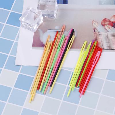 10Pcs Multicolor Plastic Sewing Needles Diy Craft Accessories Knit Sewing Needle