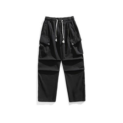 Heavy Silhouette Trend Retro Casual Straight Tooling Trousers Men's Tooling Trousers Wide Version Multi-pocket