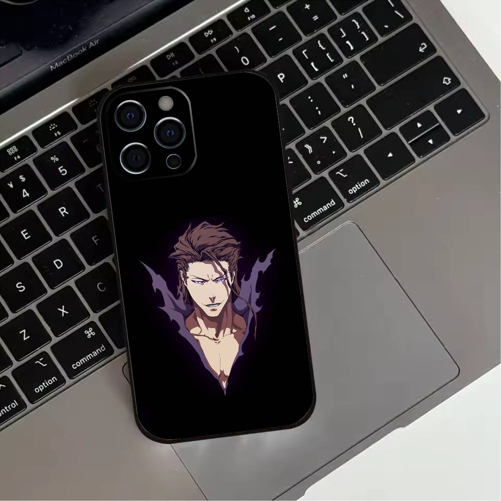 A-Anime A-Aizen S-Sousuke  Phone Case For iPhone 17,16,15,14,13,12,11 Plus,Pro Max,XS,Soft Silicone Black Cover