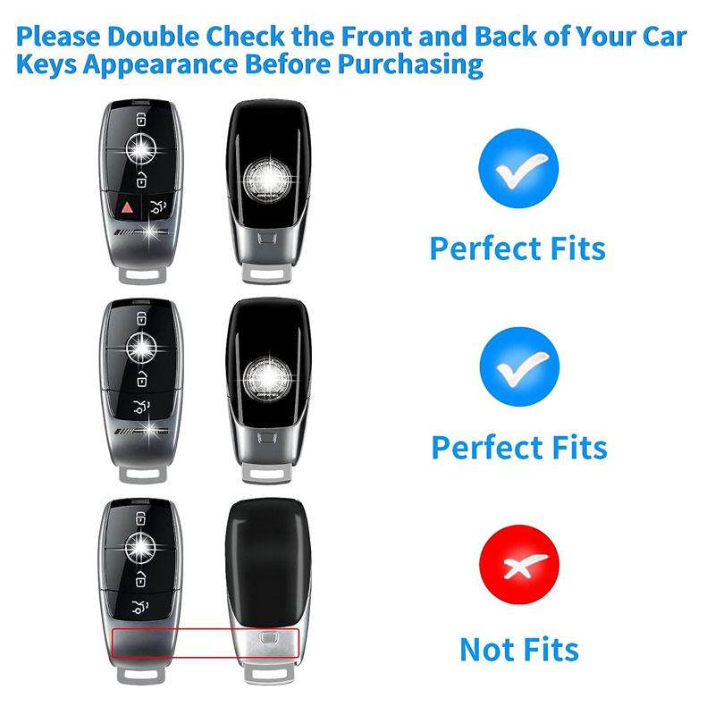 Carbon Fiber Key Shell Case Cover for Mercedes Benz AMG A220 CLS E E63S GLE350 4Matic S Car Remote Key Fob Protector Accessories