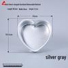 MDNG 4-Inch Silver Heart Anodized Cake Molds (Set of 2)