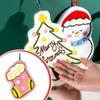 Christmas Hand Towel Set Cartoon Gingerbread Snowman Design Coral Fleece Material Home Kitchen Bathroom Decoration