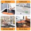 Faucet Sink Splash Catcher Washable Silicone Backsplash Guard Drying Mat Faucet Drip Kitchen Bathroom Counter Sink Splash Guard