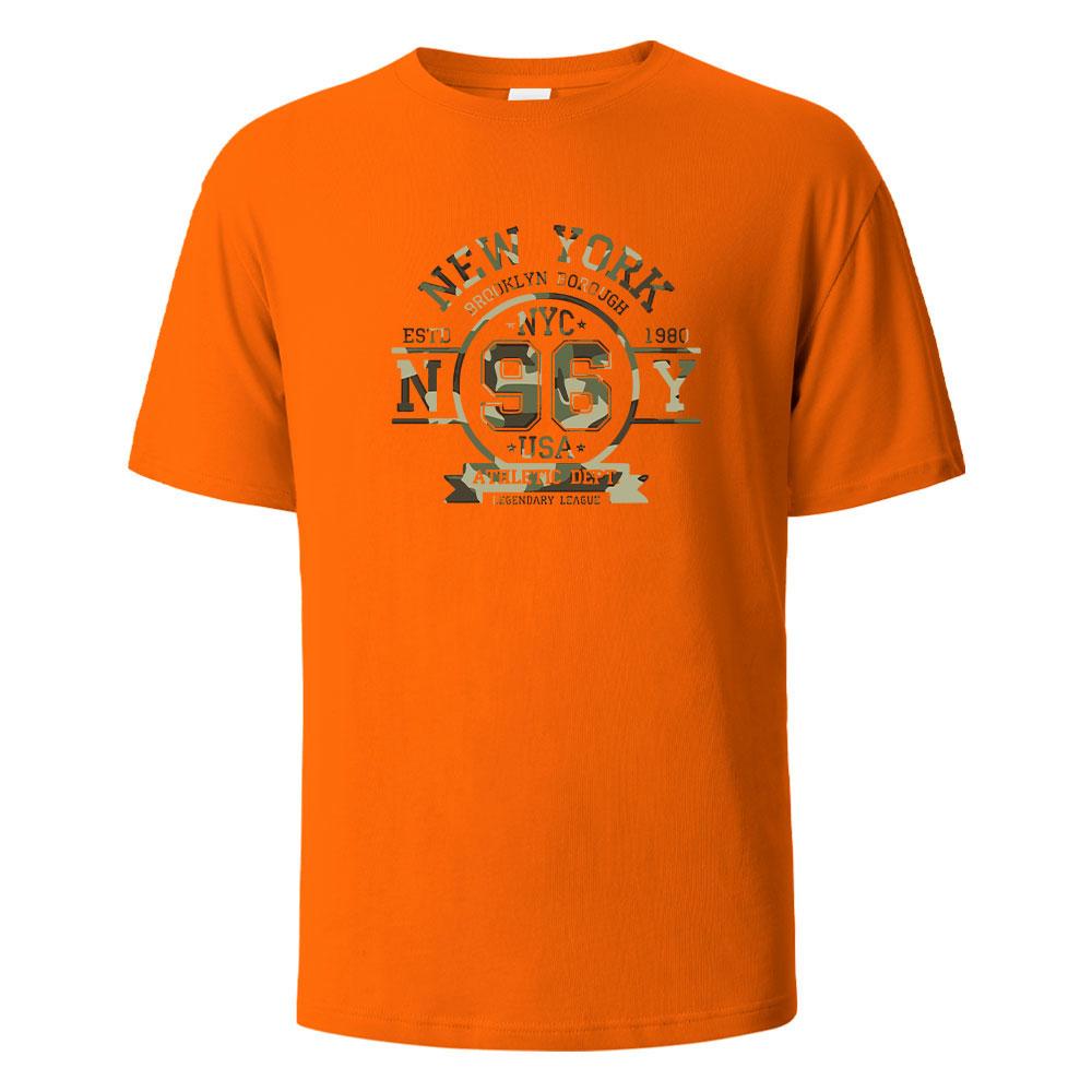 New York 96 Streetwear Basic Lustiges T-Shirt Für Männer Mode Lässig 100% Baumwolle Kleidung Rundhals Atmungsaktives T-Shirt Hip Hop T-Shirts