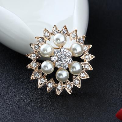 Kristallperle Dreidimensionale Kranzartige Brosche Korsage Damenaccessoires Exquisite Hypoallergene Luxus Emaille Brosche Langanhaltende Farbe Geschenk