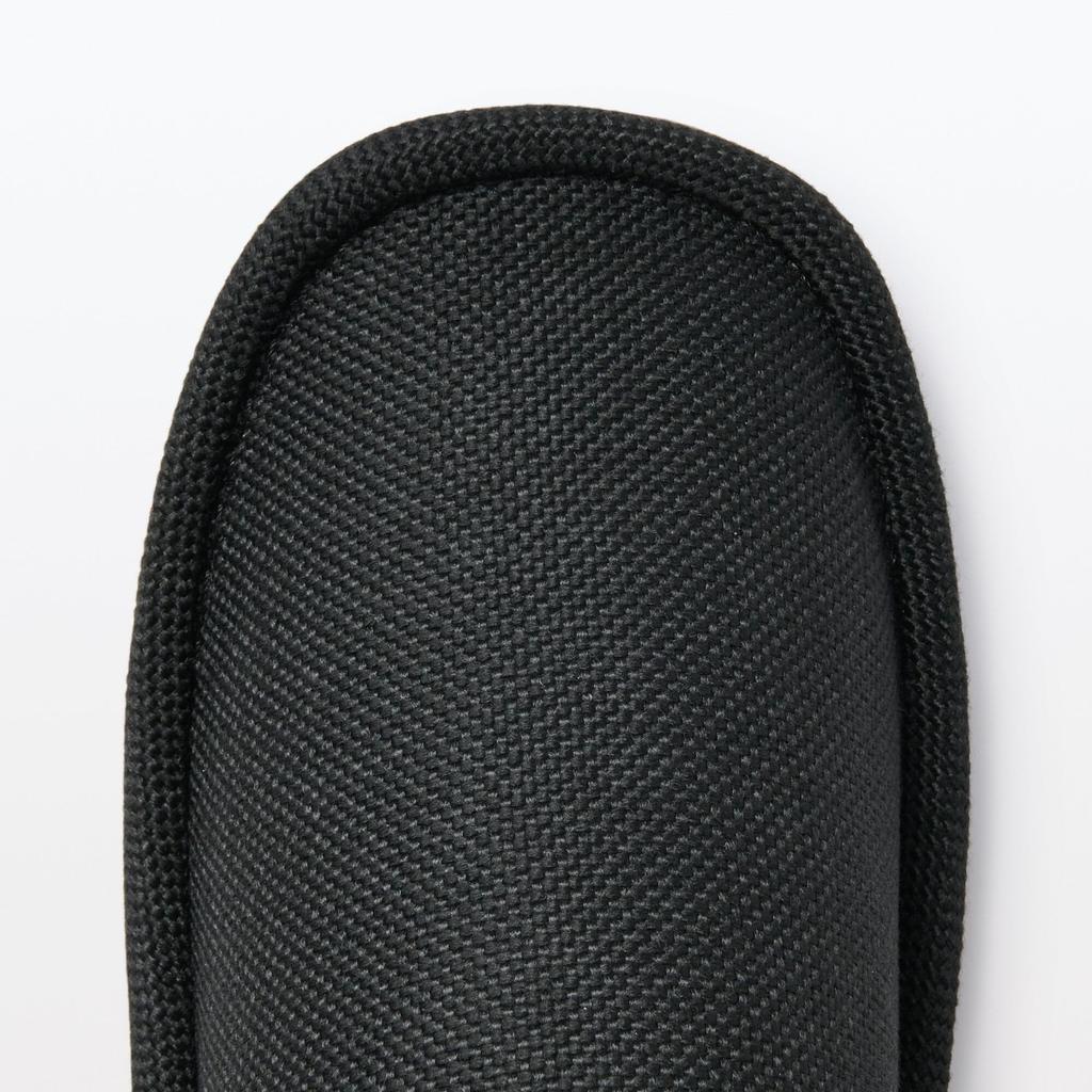 MUJI Washable Left and Right Size 84770234 Slippers, Slippers, Black, L,