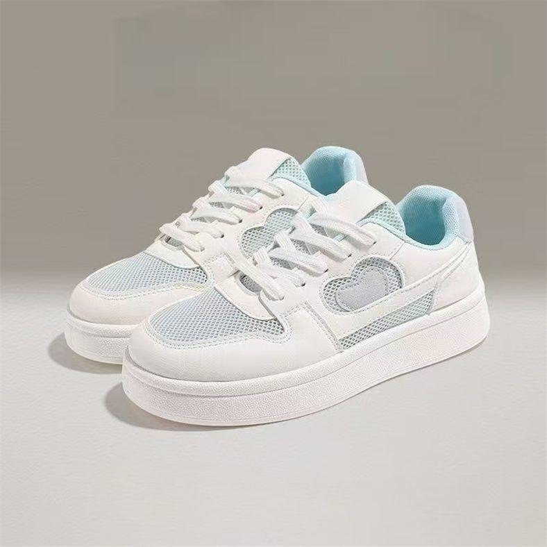 thick-soled non-slip little white shoes board shoes women's summer new student breathable mesh versatile casual sports shoes women