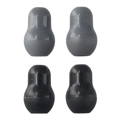 4 Pièces Ajustement Confortable Silicone Embouts d'Oreille en Silicone Gris Noir Pièces d'Oreille pour Stéthoscope