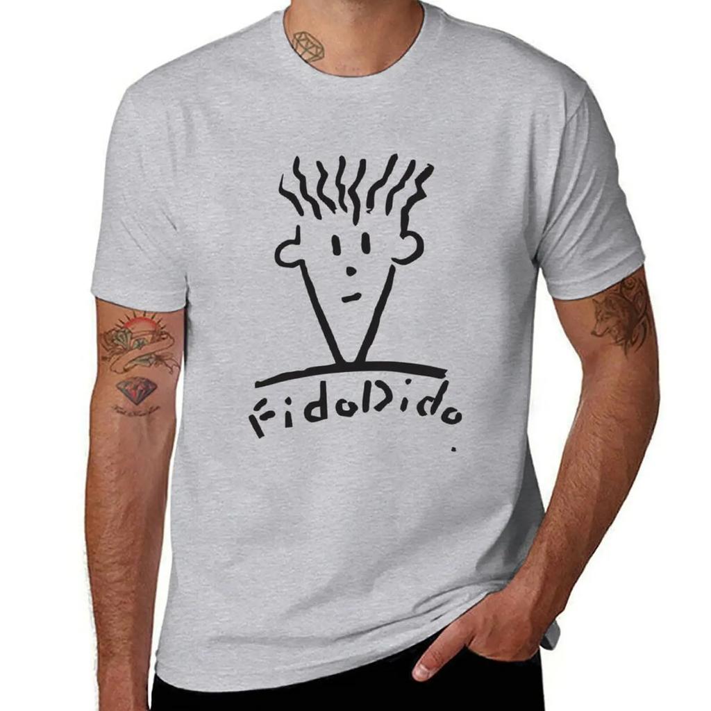 Fido Dido  Best Cartoon Characters TShirt Summer Clothes Anime Clothes Mens Graphic Tshirts Anime