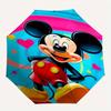 Mickey Mouse, Cartoon Character Automatic Opening and Closing Umbrella, Compact Travel Umbrella, Lightweight and Portable, Suitable for Beac