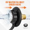 TONDA RV City Water Inlet With Check Valve, Brass Thread RV Water Fill Inlet Replacement, RV Water Hose Connector For Camper, Trailer, Motorhome