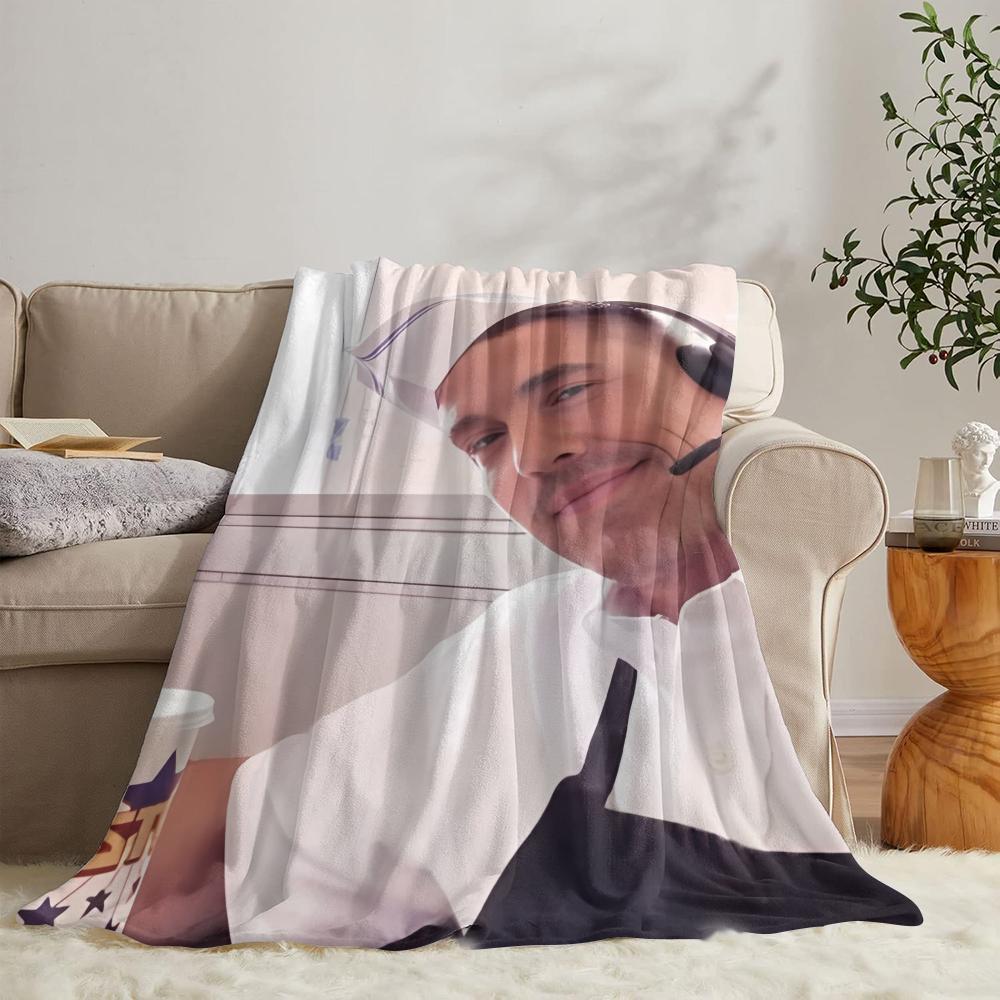 GUOYU Blanket TV The RRookie Throw Soft Flannel Throw Summer Blanket Lightweight Cozy Nap Blanket for Sofa Bed Travel