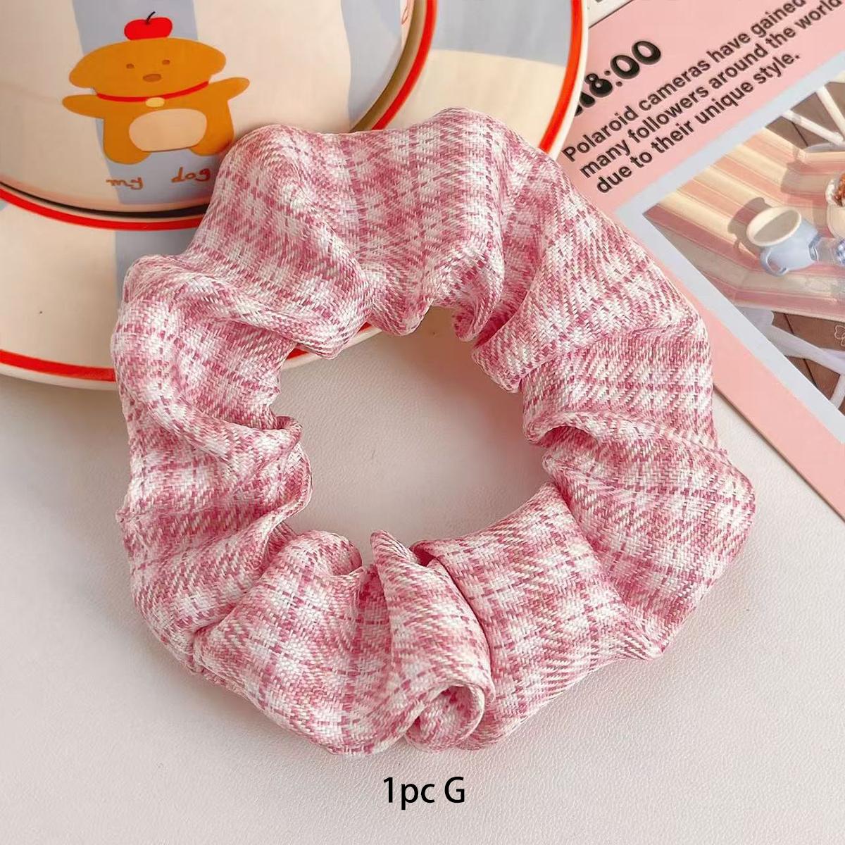 

1 шт./5 шт. клетчатая резинка для волос в виде толстой кишки в стиле JK для девочки, классический японский и корейский стиль, простая и универсальная повседневная резинка для волос