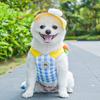 Puppy Summer 3 Piece Outfit Set Adjustable Pet Sun Hat Harness And Leash Set with Cartoon Plush Decor for Cats And Small Medium Dogs