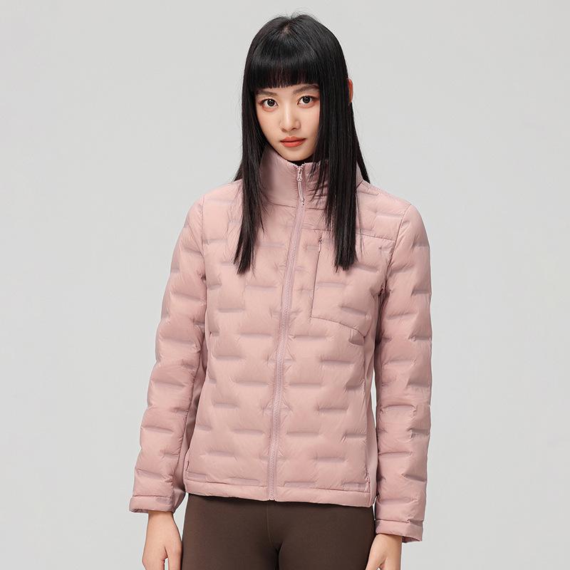 Unisex 2025 Autumn/Winter White Duck Down Jacket - Warm, Lightweight, and Versatile with Stand Collar.