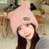 Cute Bear Ear Plush Hat Warm Skullcap Fashion Bonnet Caps  Riding Skiing