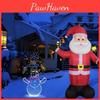 Färgglad Uppblåsbar Jultomte Med LED-lampor För Festlig Utomhusdekoration