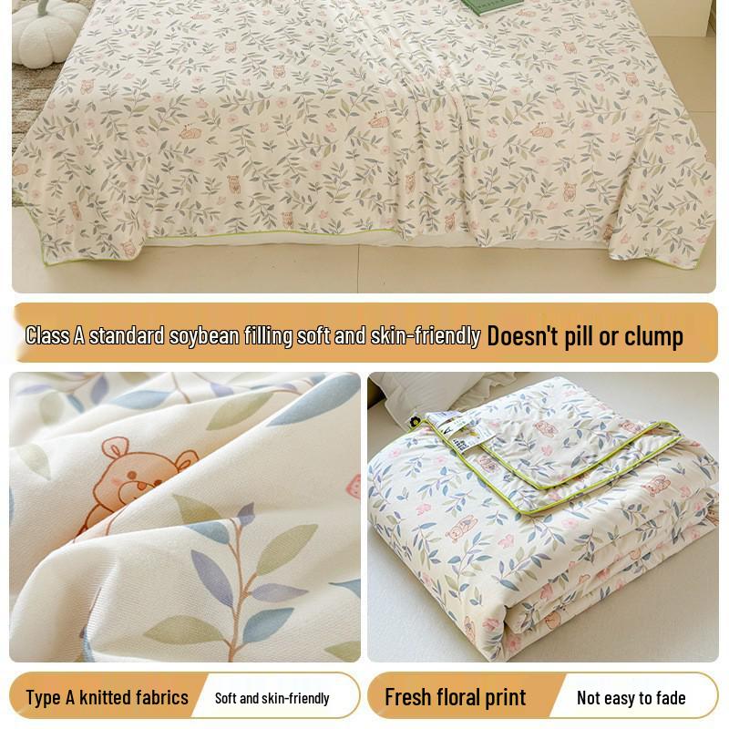 Leichte Baumwoll-Kinderbettdecke - Maschinenwaschbare Sommerdecke