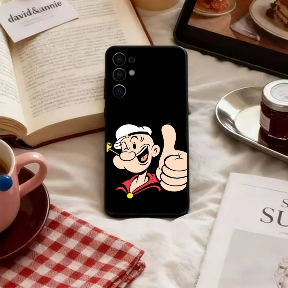 Cartoon Sailor Phone Case For Samsung S25,S24,S21,S22,S23,S30,Ultra,S20,Plus,Fe,Soft Black Cover