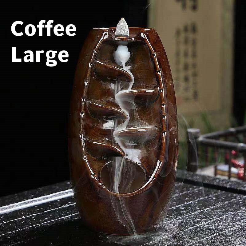 Ceramic Waterfall Backflow Incense Burner Creative Incense Sandalwood Tower Incense Home Decoration Gift Incense